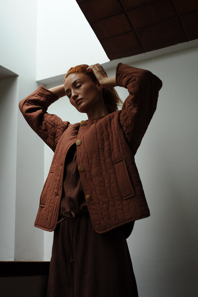 Chaqueta Quilt Algodón – Greda