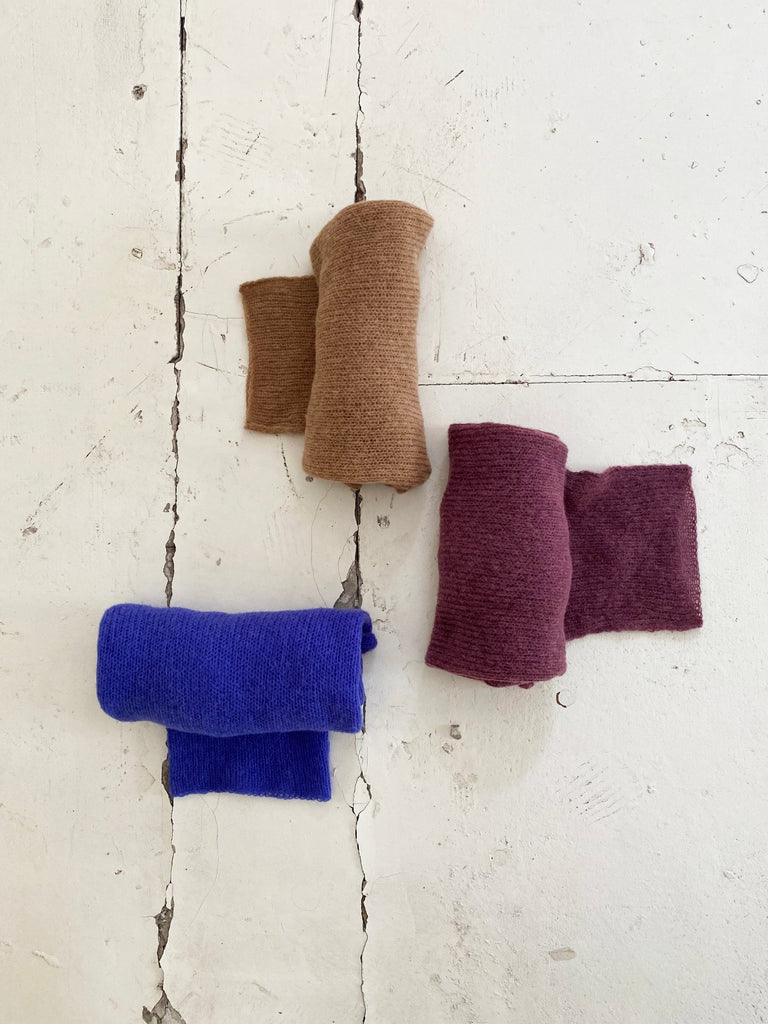 Sheer Knit Roll Neck Sweater Baby Alpaca - Almendra