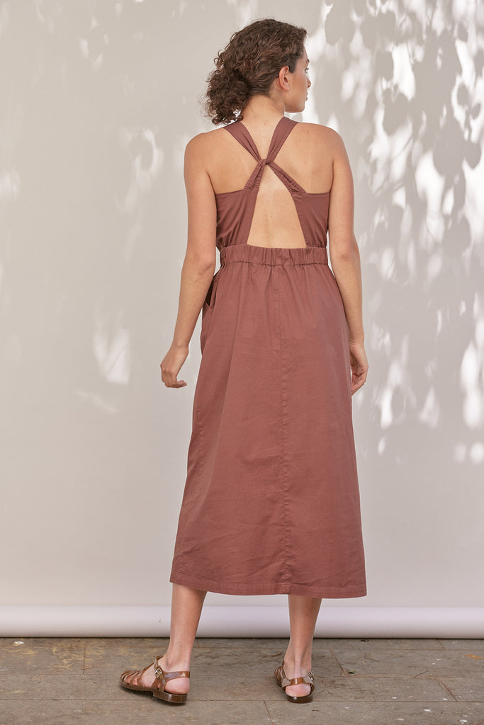 Vestido Espalda Cruzada Algodón - Higo