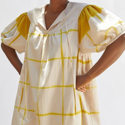 Oversized Dress Shibori Cotton - Arena/Polen