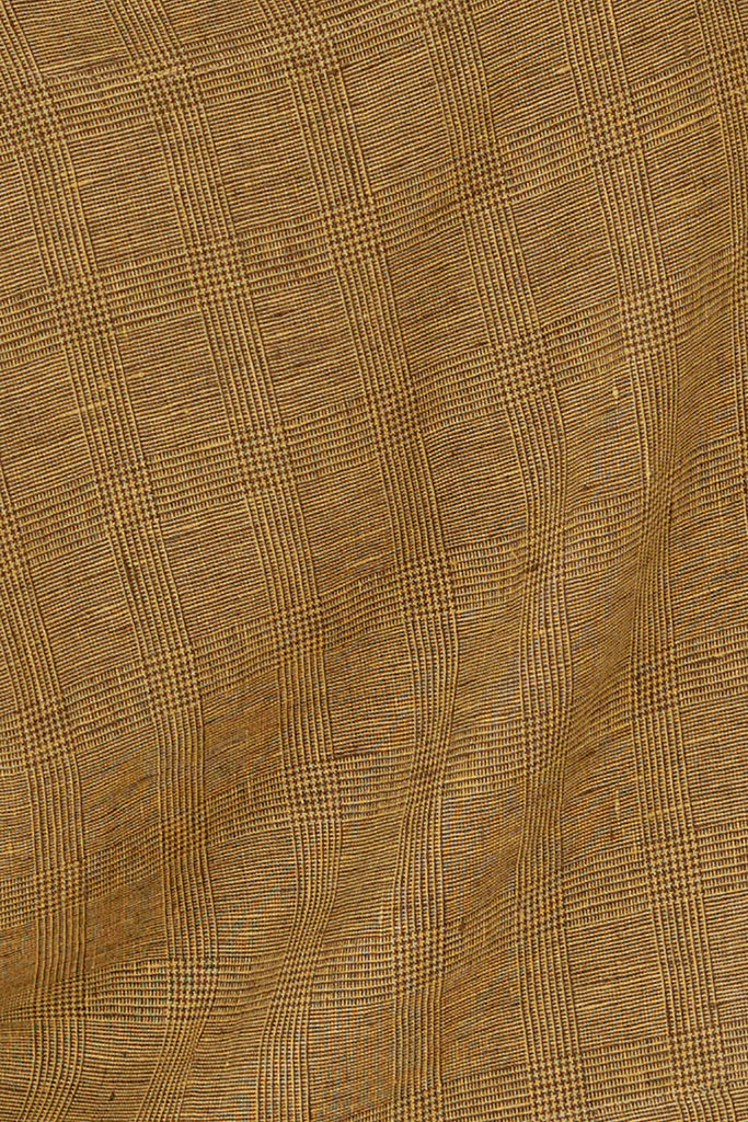 Short Tiro Alto Lino - Ocre Cuadrillé