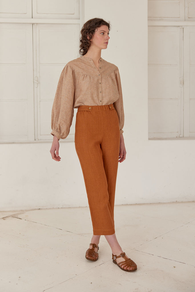 Pantalón Lino Cintura Elasticada - Néctar