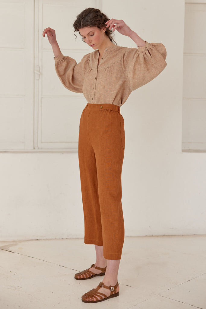 Pantalón Lino Cintura Elasticada - Néctar
