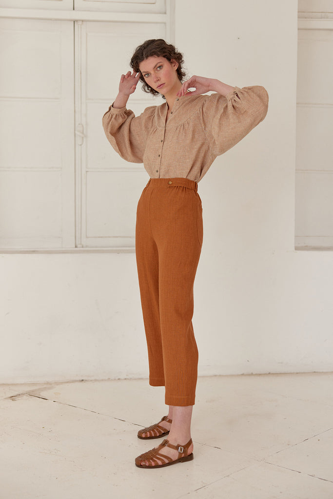 Pantalón Lino Cintura Elasticada - Néctar
